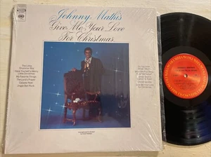 Johnny Mathis Give Me Your Love For Christmas LP Columbia + Shrink Holiday EX!!! - Picture 1 of 4