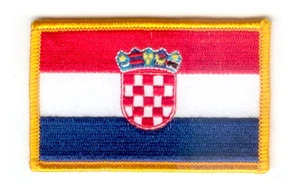 CROACIA PATCH 7x4.5cm Embroidered Thermal Adhesive Flag Patch New - Picture 1 of 1