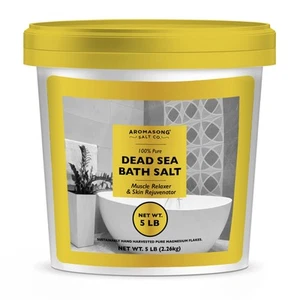 Dead Sea Salts for Soaking - 5 Lb. Fine Grain Bath Salt Soak in Bucket - Picture 1 of 7