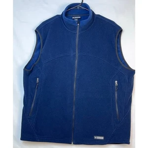 REI Men's Size 2XL Navy Blue Sleeveless Zip Front Winter Lightweight Vest - Picture 1 of 5