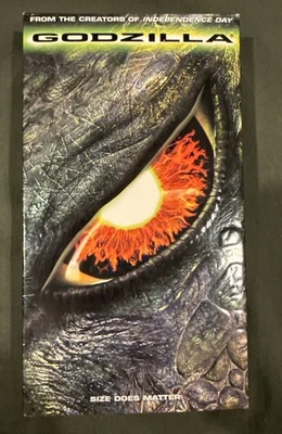 Vintage 1998 Godzilla VHS Tape TriStar Sci-Fi Action Matthew Broderick - Tested  - Image 1 of 4