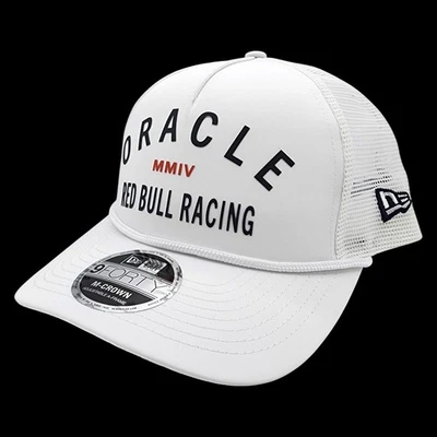 Gorra Oracle Red Bull Nascar Racing New Era 9FORTY Trucker Hat blanca Snapback NUEVA Foto 1 de 4
