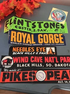 Flintstones Custer South Dakota Autoaufkleber Vintage Lot Pikes Peak - Bild 1 von 7