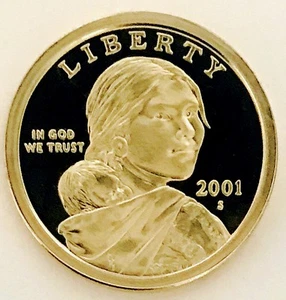 2001 SACAJAWEA*HUGE DCAM PROOF! ABSOLUTE SHOW STOPPER GEM$ BEST EVER NR#M130_810 - Picture 1 of 2