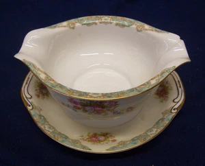 JYOTO PORZELLAN-SOSSENSCHÜSSEL/BOOT-FAIRMONT MUSTER-BESETZT JAPAN 7,25" L *CHIP*RISS* - Bild 1 von 6