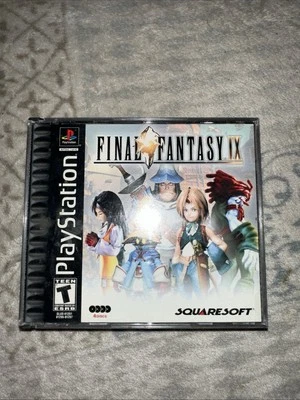 Final Fantasy IX [Black Label] PS1 (Sony PlayStation 1, 2000) w/ Manual - Image 1 of 4