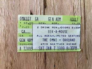EEK-A-MOUSE 1/7/1989 The Omni Oakland ticket stub reggae ORIGINAL - Picture 1 of 2