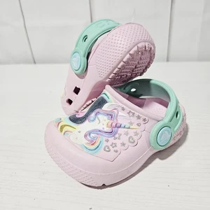 CROCS My Little Pony pink Unicorn beach waterproof toddler clogs SZ c 4 - Picture 1 of 4