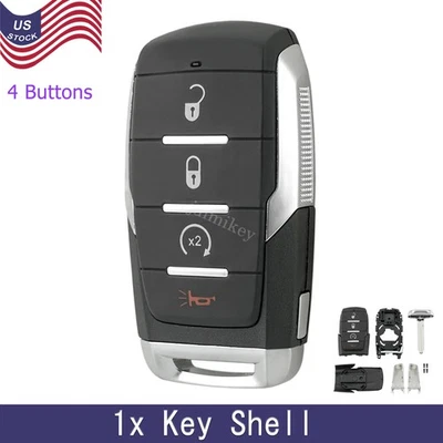 适用于道奇 RAM 1500 2019 2020 2021 智能钥匙遥控 Fob 外壳 4B OHT-4882056 — 第 1/4 张图片