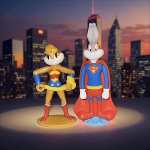 2 Burger King Justice League WB Lola Bunny WW Bugs Bunny Superman Figures A20 - Picture 1 of 8
