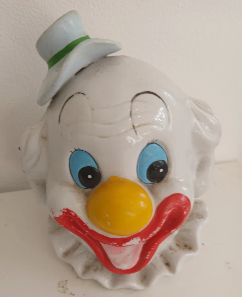 Vintage Ceramic Clown Face Money Box Creepy Clown Circus - Image 1 of 4
