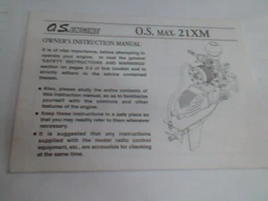 Used Operation and Parts Manual Suit OS Max 21XM part # - Picture 1 of 1