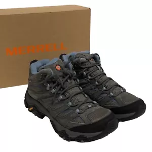 Merrell Women's Moab 3 Mid Waterproof Hiking Boot Size 6.5 Gray Blue - Picture 1 of 15