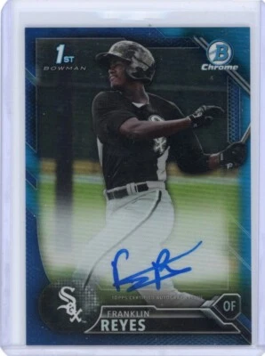 2016 Bowman Chrome Franklin Reyes #BCAP-FR AUTO BLUE /150 WHITE SOX - Image 1 of 2