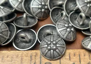 metal buttons pewter dome shank 5 pcs 5/8" - Picture 1 of 5