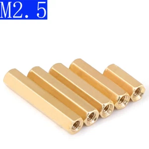 Espaciador de doble paso columna de cobre con rosca de latón M2.5 tuerca de soporte placa de PCB - Imagen 1 de 3