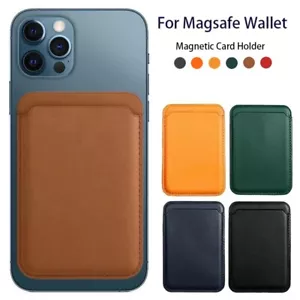 100 % Echtleder für Apple iPhone 12 13 14 Pro Max Plus Mini Geldbörse mit Mag - Bild 1 von 26