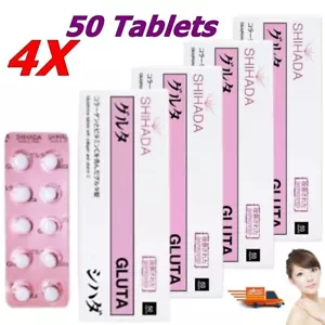 4 x gluta Shihada pura 100% sbiancante pelle brillante anti-invecchiamento riduce macchie scure 50 - Foto 1 di 9