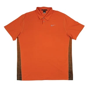 Nike Tiger Woods Collection Golf Poloshirt Herren Gr. XL Orange Atmungsaktiv Druckknopf - Bild 1 von 8