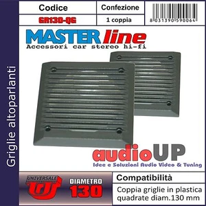 GRIGLIE ALTOPARLANTI DIAMETRO 130mm UNIVERSALI COPPIA COLORE GRIGIO MASTERLINE - Imagen 1 de 1