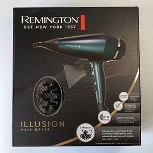 Remington Illusion 2300W 36cm Black Ceramic Hair Dryer Styler Blow Dry Brand New - Picture 1 of 8