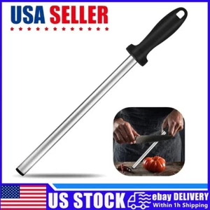 Professional 10 inch Kitchen Knife Sharpener Diamond Sharpening Honing Steel Rod - Picture 1 of 7