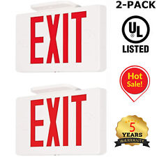COMBO EXIT WITH RED LED EMERGENCY LIGHTS UL LISTED 2-4 PACK - 5 YEARS WARRANTY