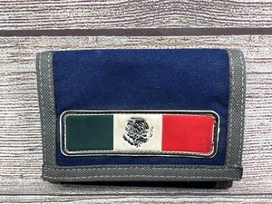 Nike Mexico Flag Mexican Tri-Fold Blue Hook and Loop Wallet RARE! - Picture 1 of 6