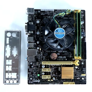 ASUS H81M-A Motherboard w/i5-4440 Processor, 8GB RAM & IO Shield - Afbeelding 1 van 5