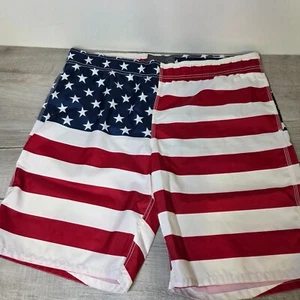Old Navy Badehose Herren 40" Large Patriotic Flag Star Stripes Taschen Futter - Bild 1 von 6