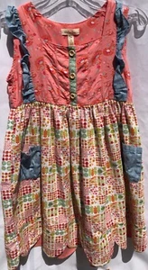 Matilda Jane Friends Forever, Soft Corduroy Sloane Dress w scallop hem, Sz 8 EUC - Picture 1 of 11