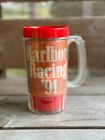 🌈 Vintage 1991 Marlboro Cigarettes Hologram Indy Car Racing 91 Beer Mug Cup