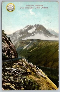 Postcard Insirpation Point Alaska c1910 Sawtooth Mountain sent to Norway - Picture 1 of 2