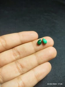 Natural Malachite Pear Cab 7x5mm Stunning Green Gem for Jewelry - Picture 1 of 5