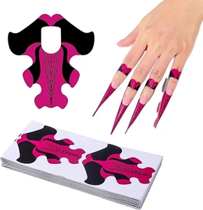 200 PCS Nagel Schablonen - Nagelschablonen Selbstklebend & Markiert | Nagelverlä - Bild 1 von 7