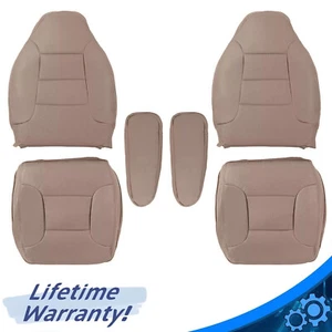 For 1992-1996 Ford Bronco Eddie Bauer Driver&Passenger Complete Seat Covers Tan - Picture 1 of 20