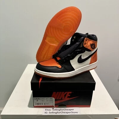 NUEVO Air Jordan 1 Retro Alto OG Satinado Shattered Backboard 2018 Talla 7W AV3725-010 Foto 1 de 4