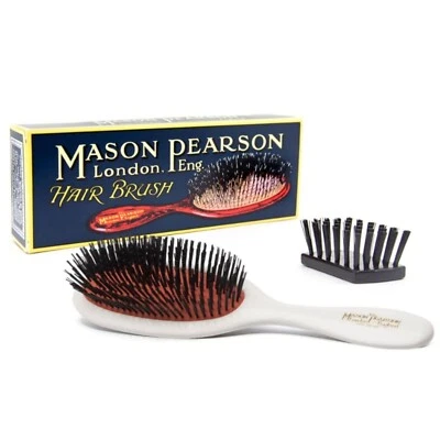 Mason Pearson Handy Boar  Bristle Brush, B3 White Ivory, 2 Pc, Handy - NewInBox - Image 1 of 2