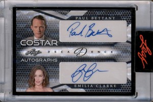 2023 Leaf Pop Century Co Star Dual Auto Black Paul Bettany Emilia Clarke /3