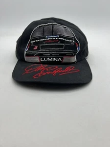 Vintage NASCAR Hat Dale Earnhardt Snapback Black Cotton Sports Image 90s - Picture 1 of 10