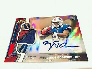 Marquise Goodwin 2013 Topps Finest Silver Refr. RC Player Worn Jersey Autograph - Bild 1 von 2