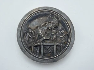 Heavy Pobjoy Mint Solid Silver V&A Donatello Rescue Fund Roundel Medallion 1976 - Picture 1 of 5
