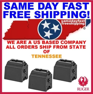 Ruger® BX-1 10/22 Mag 10 Rd .22 LR Mag 3 Pack 90451 SAME DAY FAST FREE SHIPPING! - Picture 1 of 3