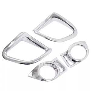 Front+Rear Fog Light Lamp Cover Chrome Trim For Toyota Highlander 2014 2015 2016 - Imagen 1 de 11