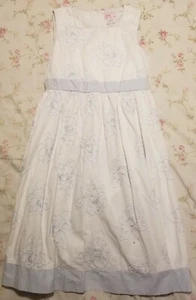 🌼White & Blue Floral Girls dress size 16🌼 - Picture 1 of 4