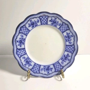 Melbourne Antique Flow Blue 9 Inch Luncheon Plate by WH Grindley, England - Picture 1 of 6