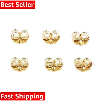 Elegantes pendientes de oro - Estilo de bloqueo de 14K para aretes, 3 pares Foto 1 de 4