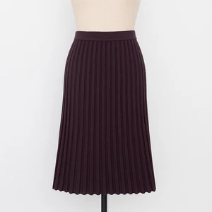 Rebecca Taylor Damen Rock Größe XS Lila Gerippt Plissee Midi Minimalistisch Preppy - Bild 1 von 8