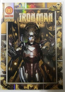 Iron Man 2025 Topps Chrome Marvel Comics S.H.I.E.D. Gold Refraktor Karte - #IM-9 - Bild 1 von 2