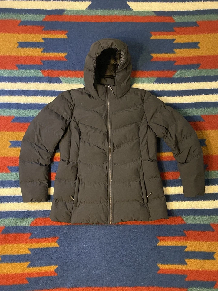 Chaqueta acolchada con capucha 32 Degrees Heat para mujer mediana acolchada cremallera completa negra Foto 1 de 4